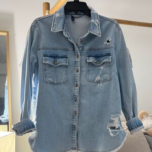 Pilcro Light Blue Denim Shirt Jacket
